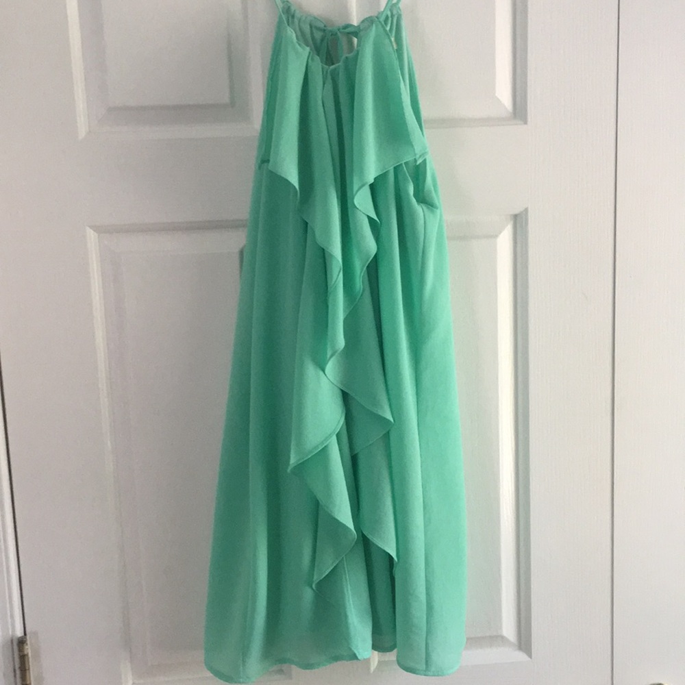Mint Ruffle Dress, Double Zero Brand